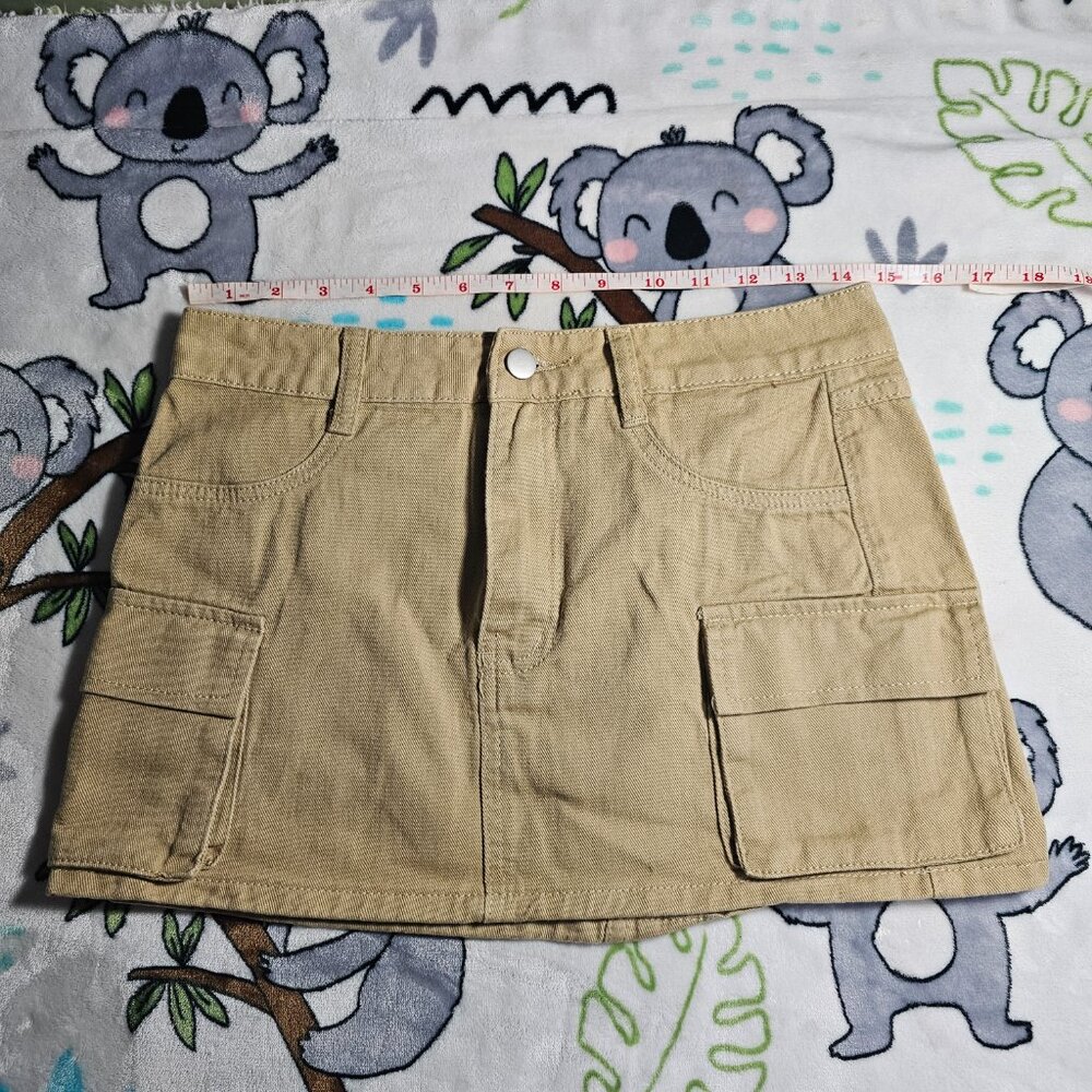 SHEIN ICON Flap Pocket Side Cargo Denim Skirt - Picture 5 of 8